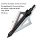 Sinbadteck Hunting Broadheads, 12PK 3 Blades Archery Broadheads 100 Grain Screw-in Arrow Heads Arrow Tips Compatible with Traditional Bows and Compound Bow 
