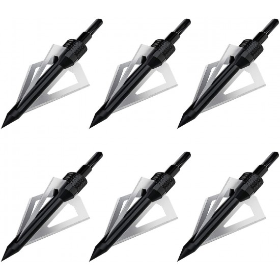 Sinbadteck Hunting Broadheads 12PCS 3 Blades Archery Broadheads 100 Grain Scr... 