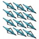 Sinbadteck Hunting Broadheads, 12PK 3 Blades Archery Broadheads 100 Grain Screw-in Arrow Heads Arrow Tips Compatible with Traditional Bows and Compound Bow(Blue)