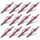 Sinbadteck Hunting Broadheads, 12PK 3 Blades Archery Broadheads 100 Grain Screw-in Arrow Heads Arrow Tips Compatible with Traditional Bows and Compound Bow (Red) Sinbadteck Hunting Broadheads, 12PK 3 Blades Archery Broadheads 100 Grain Screw-in Arrow Heads Arrow Tips Compatible with Traditional Bows and Compound Bow (Red)